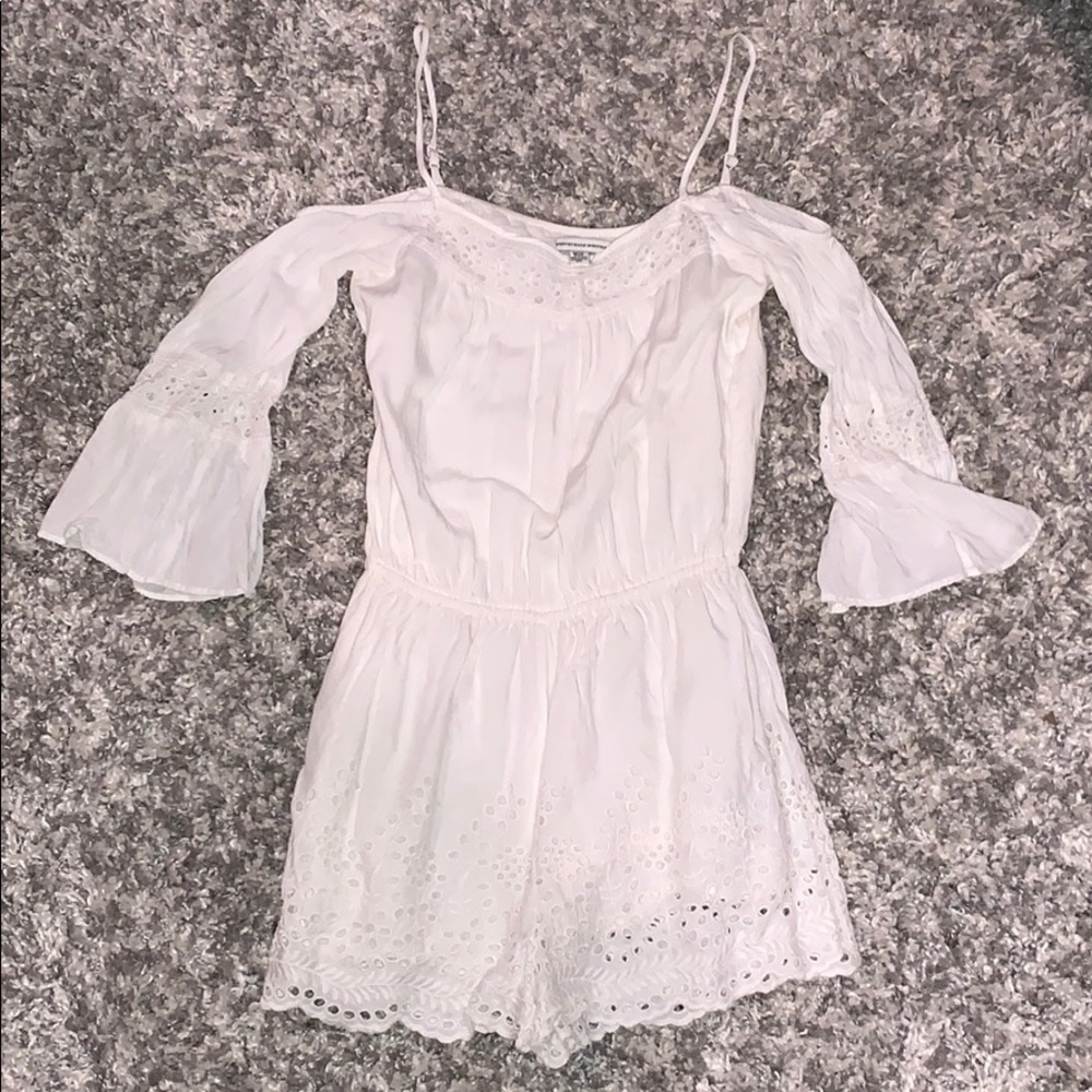 cute american eagle romper with long sleeves